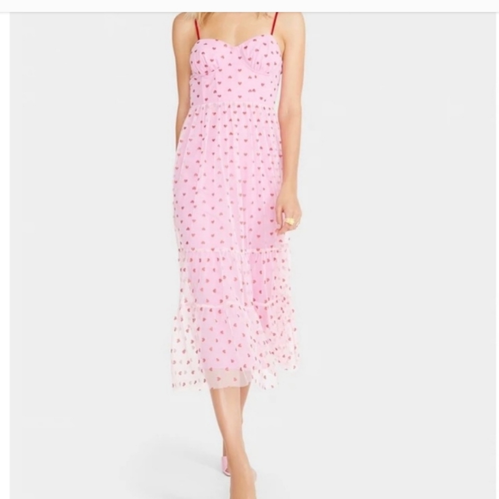 VALENTINE'S DAY DRESS. Red Heart dress by  Betsy Johnson nwt